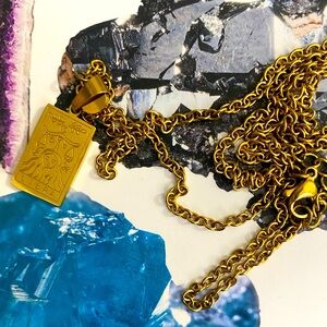 Gold Libra Tarrot Necklace